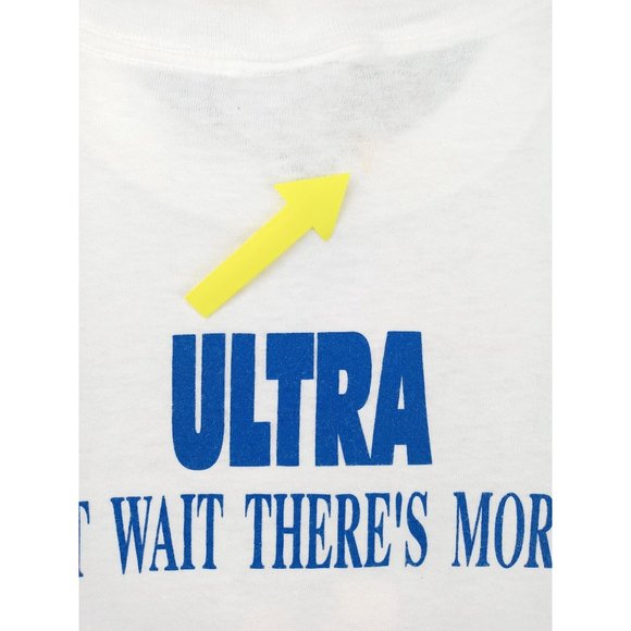 Vintage Procter Gamble Tshirt L Ultra Tide Oneita Comic 1991 Noir Advertisement - Picture 3 of 7